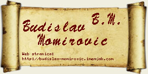 Budislav Momirović vizit kartica